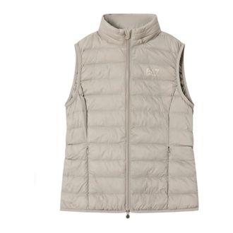 Emporio Armani Vests, female, Beige, Size: XS Packable Vest