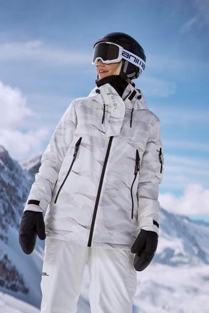 Mountain Warehouse Trail Womens Snow Jacket with Adjustable Hood Waterproof Winter Coat White