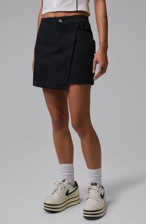 Nike Jordan Flight Cargo Wrap Miniskirt in 010 Black/black at Nordstrom, Size 14