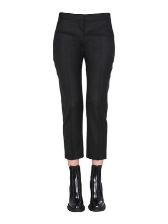 Alexander McQueen Wool Cropped Trousers - Black