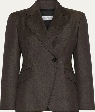 Max Mara Double-Breasted Wool-Blend Jacket