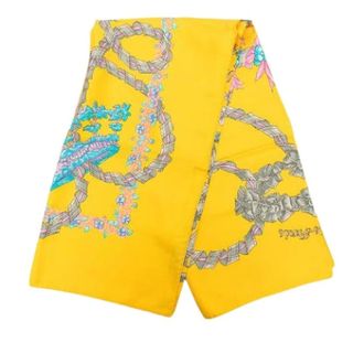 Herm&egrave;s Pre-owned Le Sacre du Printemps Sjaal - Dames - Pre-owned - Geel - Maat: ONE Size Zijde