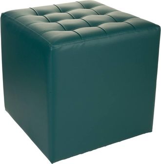Wanderlust Deco Taburete Tapizado Verde 40x40x38