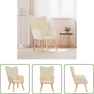vidaXL Poltrona Crema - Sedia Relax Crema in Tessuto