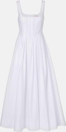 Sportmax Giro cotton canvas midi dress