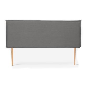 Really Nice Things Cabecero tapizado de tela de 100% lino gris 145x100cm