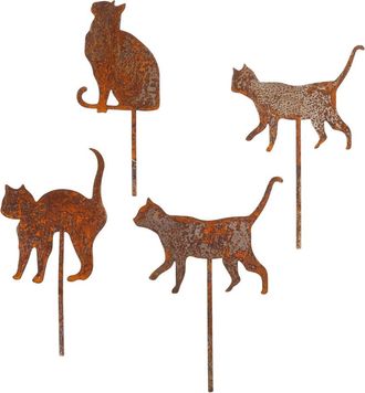 OEM Decoraciones Para Exteriores, Estacas Para Jard&iacute;n, Adornos Para El Patio - 4 Gatos