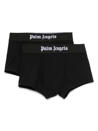 Palm Angels Twee boxershorts met logoband - Zwart