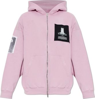 Balenciaga Hoodie - Dames - Vesten met rits - Roze - S - Katoen - Hoodies & sweatvesten