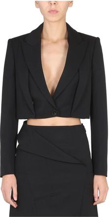 Alexander McQueen Jassen, Dames, Zwart, L, Wol, Sartorial Wool Jacket