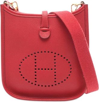 Herm&egrave;s Borsa a tracolla Evelyne Amazone TPM in pelle Clemence 2019 - Rosso