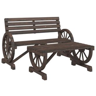 vidaXL Juego De Muebles De Jard&iacute;n 2 Piezas Madera Maciza De Abeto Vidaxl