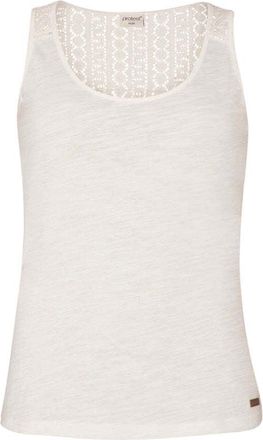 Protest Kurzarmshirt PROTEST SINGLET BECCLES 21, Damen, Gr. L, weiss (seashell), Obermaterial: 60% Baumwolle CO. 40% Polyester PES., Shirts Kurzarmshirt