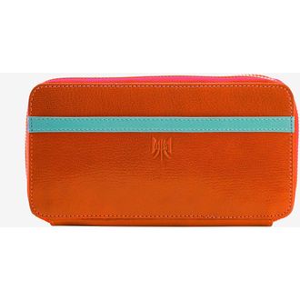 Tusk Siam Double Zip Wallet in Orange /Sky at Nordstrom