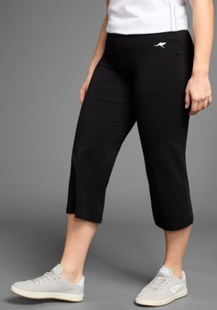 Kangaroos Culotte KANGAROOS, Damen, Gr. 38, N-Gr, schwarz, Jersey, Obermaterial: 95% Baumwolle, 5% Elasthan, bequem wadenlang, Hosen Culotte, aus weicher Jersey