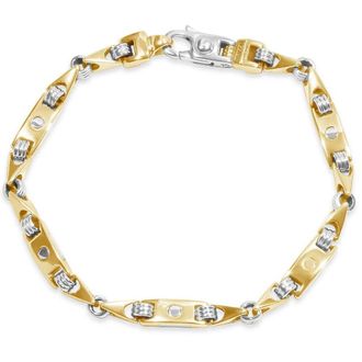Pompeii3 Mens Link 14k Gold (28gram) or Platinum (45gram) 5.5mm Bracelet 8.5