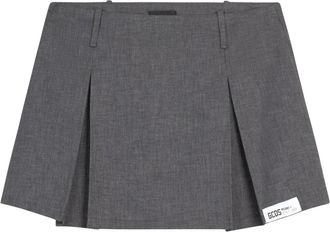 GCDS Minigonna Preppy con Logo - - Skirts - Donna - Grigio - M