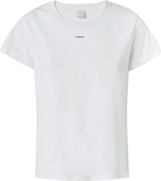 Pinko Basico T-Shirt - Dames - T-shirts - Wit - M - Katoen - Tops