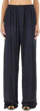 Balenciaga Wijde broek - Dames - Wijde Broeken - Blauw - XS - Broeken