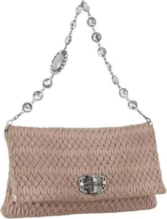 Miu Miu Pre-owned Leren Schoudertas - Dames - Vintage Clutch - Roze - ONE Size - Leer - Vintage