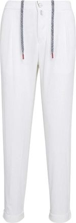 Kiton Blauw Katoenen Fleece Trainingspak - Heren - Slim Fit Broeken - Wit - W34 - Katoen - Broeken