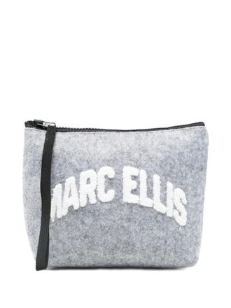 Marc Ellis Buby Cloth zip-closure clutch bag - Grey