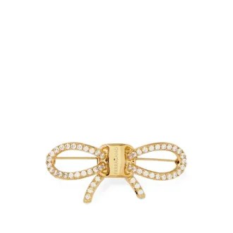 Ferragamo Accessoires, Dames, Geel, ONE Size, Vara Strik Broche