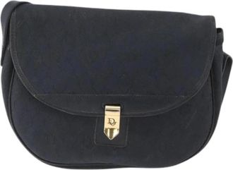Dior Pre-owned Vintage honeycomb flap crossbody tas - Dames - Vintage Schoudertas - Zwart - ONE Size - Leer - Vintage