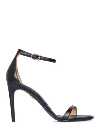 Ferragamo Minimalist Black Sandals with Ankle Strap