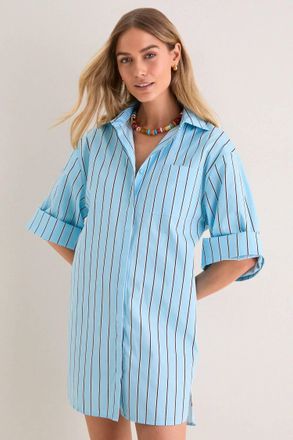 Staud Nico Mini Dress In Sunday Funday Stripe