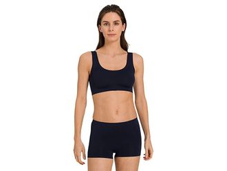 Hanro Touch Feeling Crop Top Womens Clothing Deep Navy : XS, Microfiber/Elastane