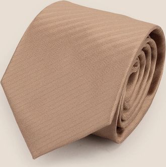 Oswin Hyde Mens Champagne Self Stripe - Brown