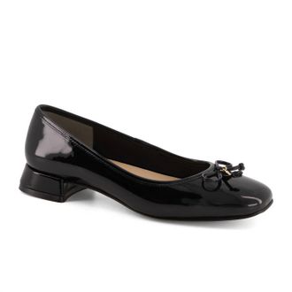 Andrea Womens Heeled Ballerinas In Black