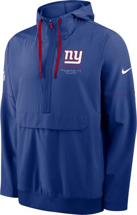 Nike New York Giants Sideline Anorak Nike Mens NFL 1/2-Zip Hooded Jacket in Blue | 03AT073K8I-EKU