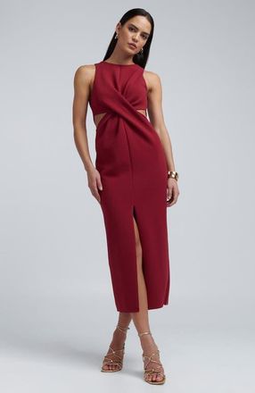BWLDR Newark Midi Dress in Burgundy at Nordstrom, Size 10