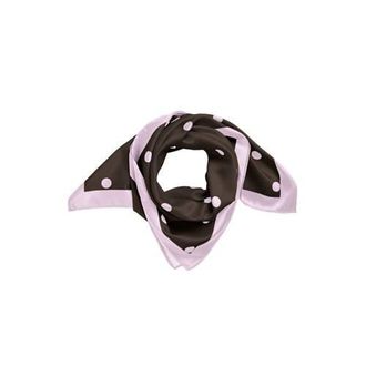 Pieces sjaaltje PCDONNIE met stippen donkerbruin/roze