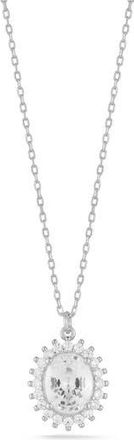 Glaze Jewelry Cubic Zirconia Halo Pendant Necklace in Silver at Nordstrom Rack