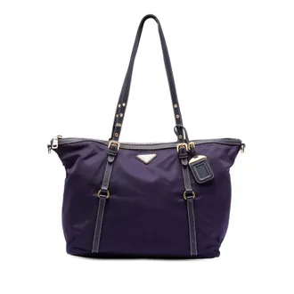 Prada Pre-owned Prada Saffiano Trimmed Tessuto Satchel Ladies 5IZGHZODSR5D0LHY