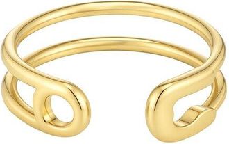 Adornia Adornia 14K Plated Adjustable Safety Band Ring