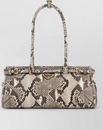 Prada bonnie snakeskin medium shoulder bag top handle