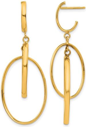 Diamond2Deal 14K Yellow Gold Drop Dangle Earrings