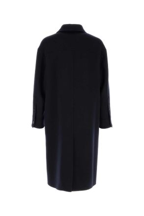 Loewe H526y01wdo Navygrey Exterior: Wool Cashmere Cappotti Coat