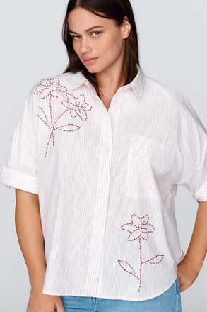 Maeve Mabel Boxy Oxford Shirt Top