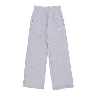 Nike Fleece Wijde Pijpenbroek Phoenix Sportswear - Dames - Trainingsbroeken - Grijs - L - Katoen - Fitness