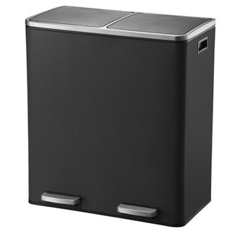 Kitchen Move Cubo de basura de cocina de reciclaje negro 60l