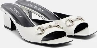 Gucci Signora Horsebit leather mules