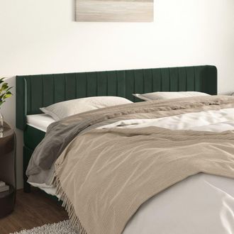 vidaXL Cabecero De Terciopelo Verde Oscuro 183x16x78/88 Cm Vidaxl