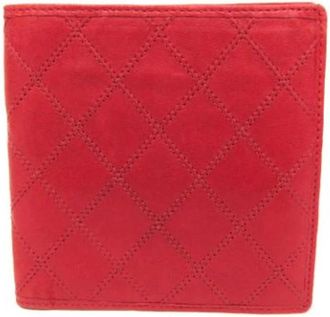 Chanel Pre-owned Tweekleurige Biljetten Portemonnee - Dames - Vintage Accessoires - Rood - ONE Size - Leer - Vintage