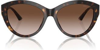Jimmy Choo London 55mm Gradient Phantos Sunglasses in Havana /Gradient Brown at Nordstrom