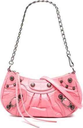 Balenciaga Pre-owned Shoulder Bags, female, Pink, Size: ONE SIZE Pre-owned Studded Shoulder Bag